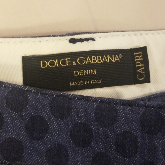 NWT Dolce & Gabbana polka dots Capri Jean pant - Picture 2 of 8